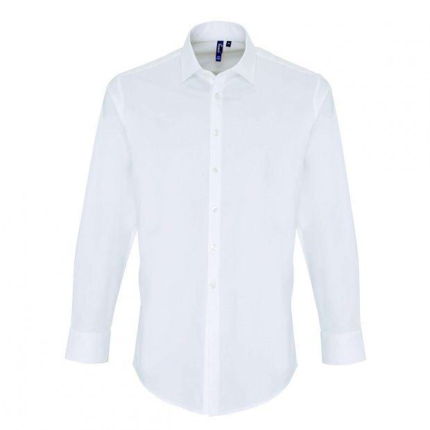 MEN'S STRETCH-FIT COTTON POPLIN LONG SLEEVE SHIRT