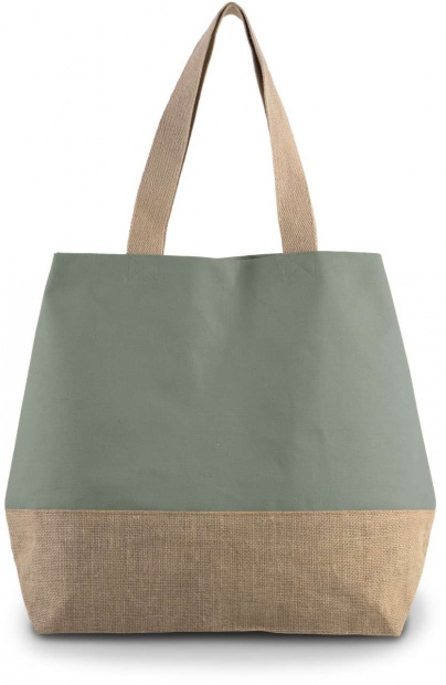 CANVAS & JUTE HOLD-ALL SHOPPER BAG