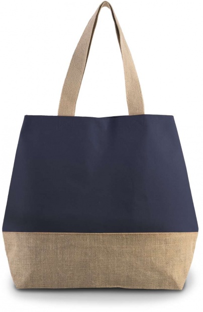 CANVAS & JUTE HOLD-ALL SHOPPER BAG