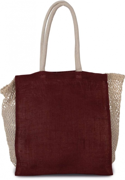 SHOPPING BAG WITH MESH GUSSET