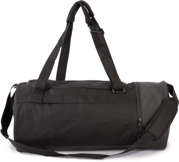 TUBULAR SPORTS BAG WITH SEPARATE SHOE COMPARTMENT