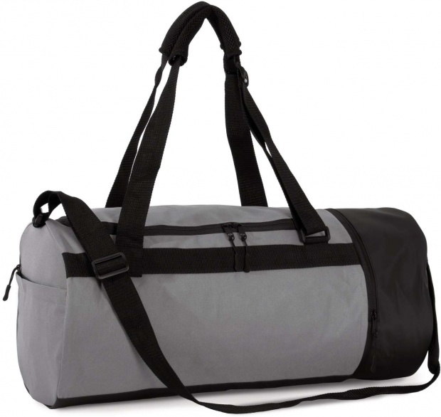 TUBULAR SPORTS BAG WITH SEPARATE SHOE COMPARTMENT