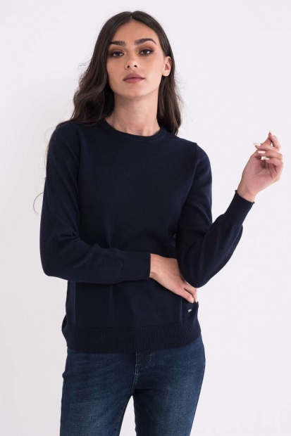 LADIES’ CREW NECK FINE GAUGE COTTON PULLOVER