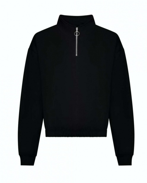 WOMEN'S CROPPED 1/4 ZIP SWEAT