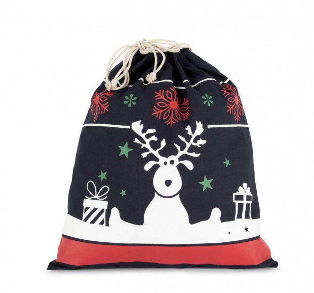 DRAWSTRING BAG WITH CHRISTMAS PATTERNS