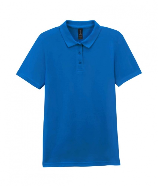 SOFTSTYLE® LADIES' DOUBLE PIQUÉ POLO WITH 3 COLOUR-MATCHED BUTTONS