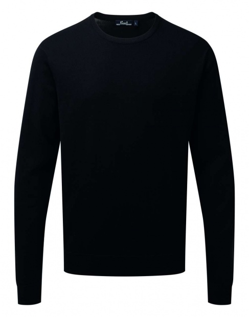 MEN'S CREW NECK COTTON RICH KNITTED SWEATER