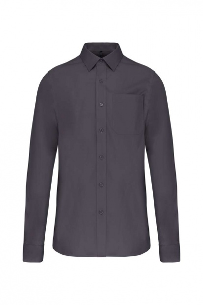 MEN'S LONG-SLEEVED COTTON POPLIN SHIRT