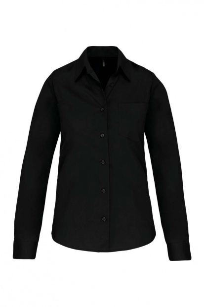 LADIES' LONG-SLEEVED COTTON POPLIN SHIRT