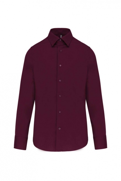 LONG-SLEEVED COTTON/ELASTANE SHIRT