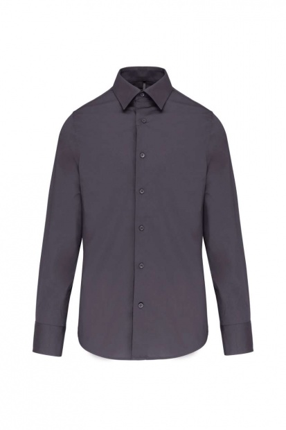 LONG-SLEEVED COTTON/ELASTANE SHIRT