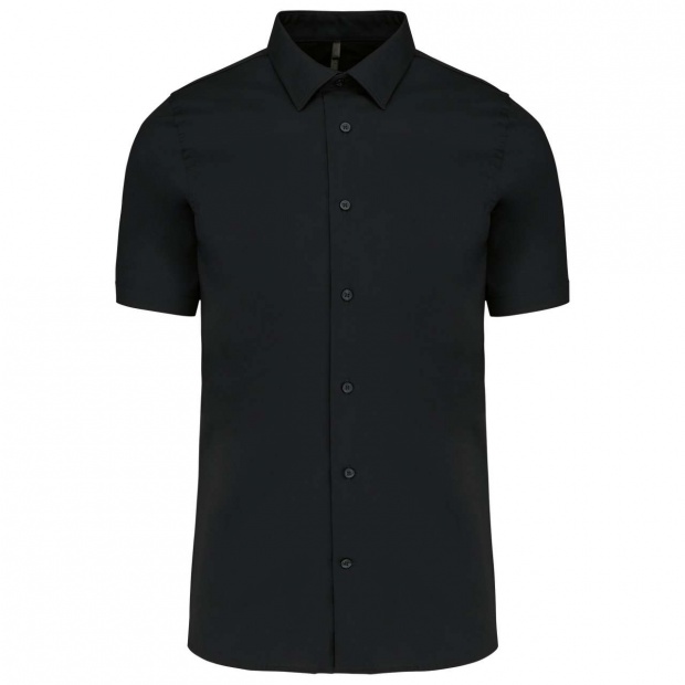 SHORT-SLEEVED COTTON/ELASTANE SHIRT