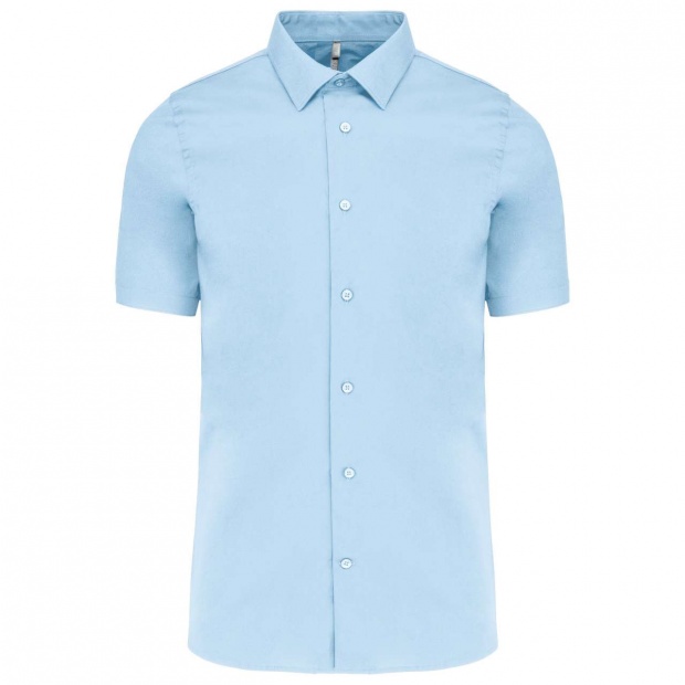 SHORT-SLEEVED COTTON/ELASTANE SHIRT