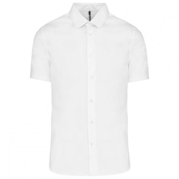 SHORT-SLEEVED COTTON/ELASTANE SHIRT