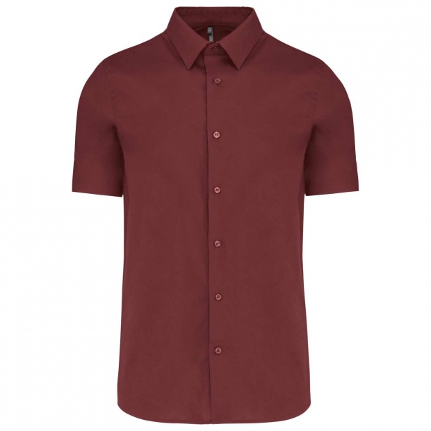 SHORT-SLEEVED COTTON/ELASTANE SHIRT