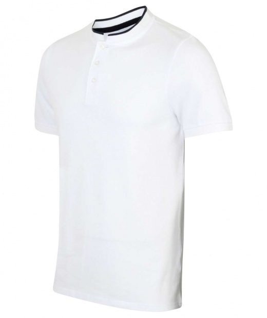 STAND COLLAR STRETCH POLO SHIRT