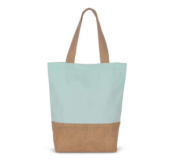 SHOPPING BAG IN COTTON AND BONDED JUTE THREADS