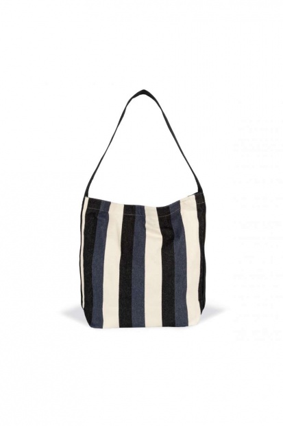 RECYCLED SHOULDER BAG - STRIPED PATTERN