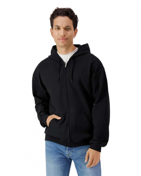 SOFTSTYLE® MIDWEIGHT FLEECE ADULT FULL ZIP HOODED SWEATSHIRT