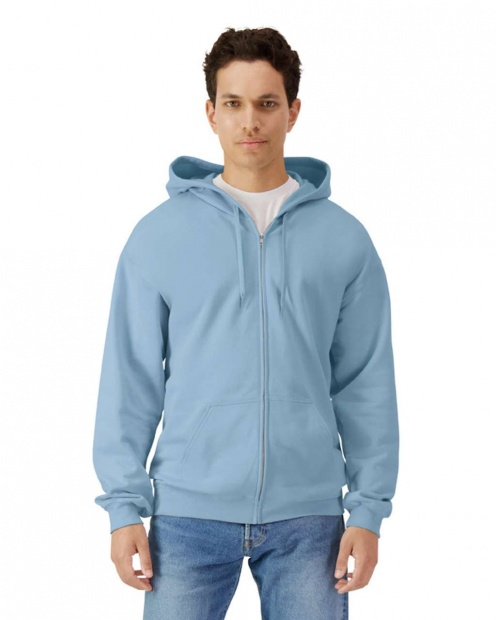 SOFTSTYLE® MIDWEIGHT FLEECE ADULT FULL ZIP HOODED SWEATSHIRT