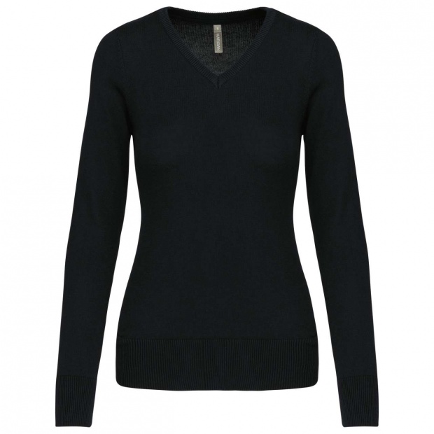 LADIES' V-NECK JUMPER