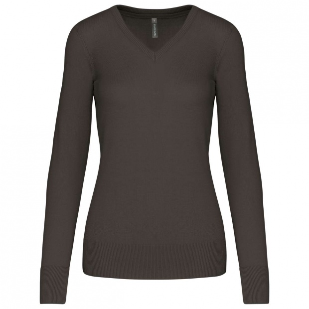 LADIES' V-NECK JUMPER