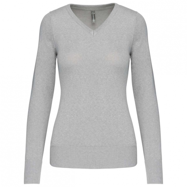 LADIES' V-NECK JUMPER