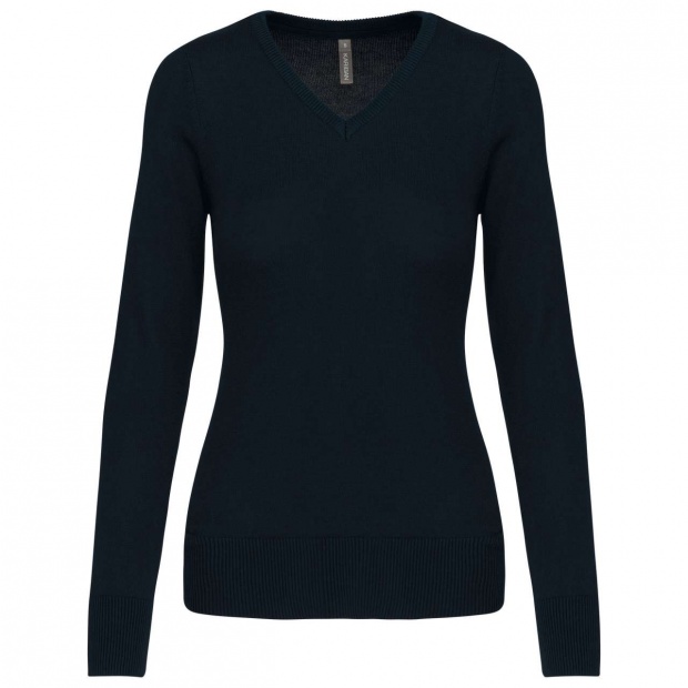 LADIES' V-NECK JUMPER