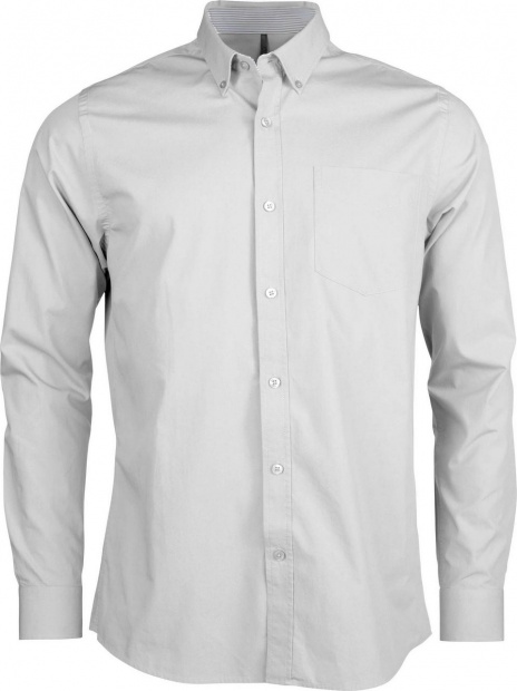 LONG-SLEEVED WASHED COTTON POPLIN SHIRT