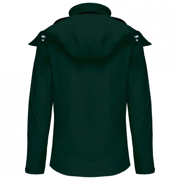 LADIES' DETACHABLE HOODED SOFTSHELL JACKET