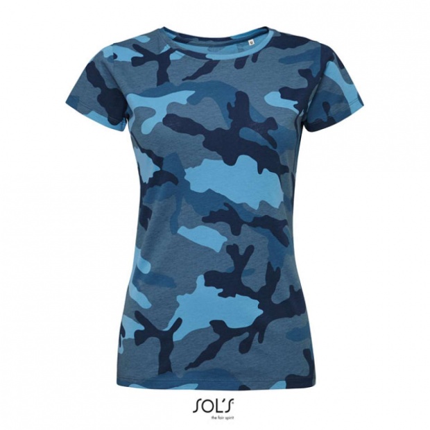 SOL'S CAMO WOMEN - KÖRNYAKÚ PÓLÓ