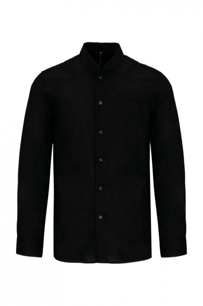 MEN'S LONG-SLEEVED MANDARIN COLLAR SHIRT