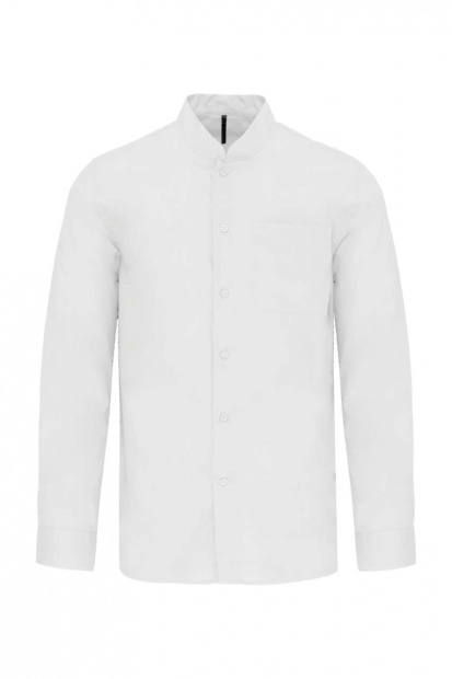 MEN'S LONG-SLEEVED MANDARIN COLLAR SHIRT