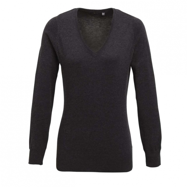 WOMEN'S KNITTED V-NECK SWEATER