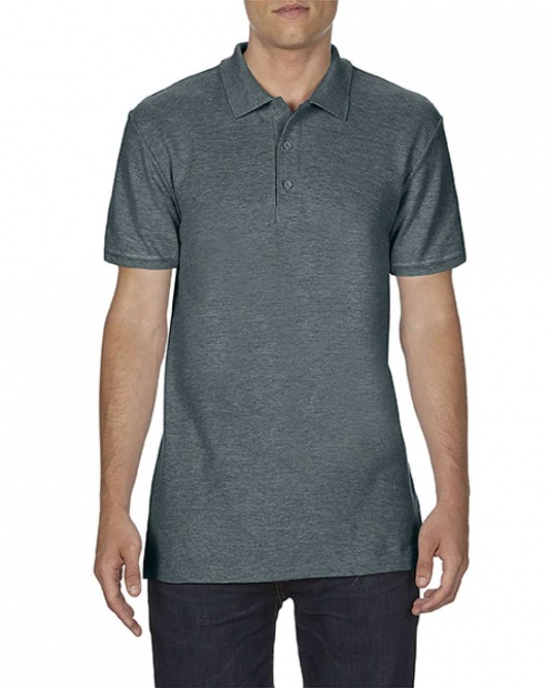 SOFTSTYLE® ADULT DOUBLE PIQUÉ POLO