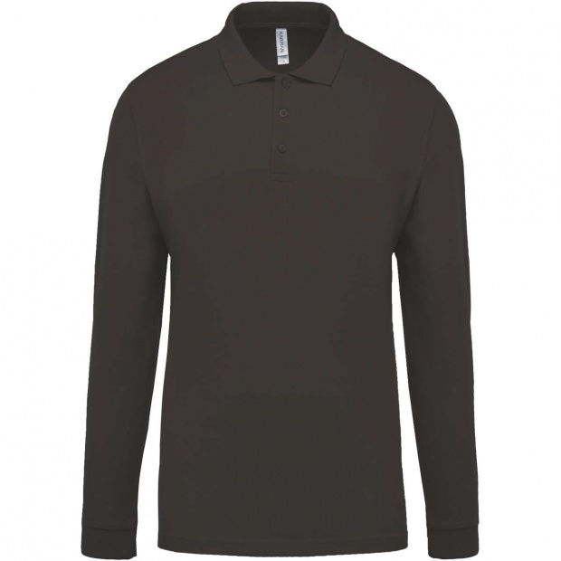 MEN'S LONG-SLEEVED PIQUÉ POLO SHIRT