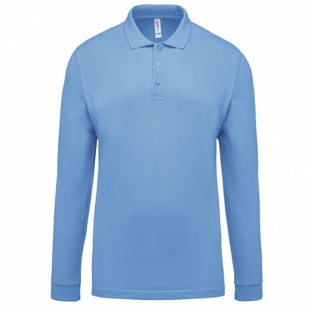 MEN'S LONG-SLEEVED PIQUÉ POLO SHIRT