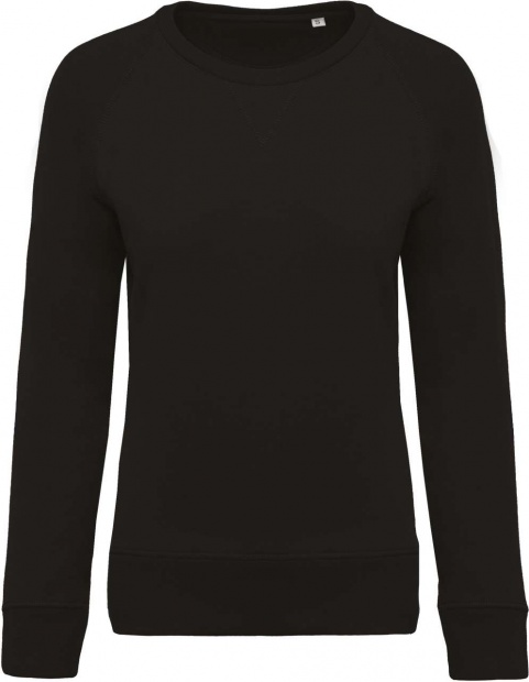 LADIES’ ORGANIC COTTON CREW NECK RAGLAN SLEEVE SWEATSHIRT