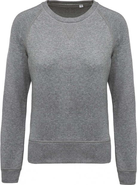 LADIES’ ORGANIC COTTON CREW NECK RAGLAN SLEEVE SWEATSHIRT