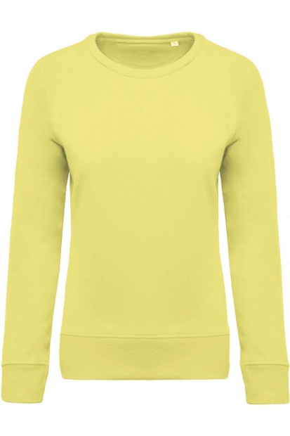 LADIES’ ORGANIC COTTON CREW NECK RAGLAN SLEEVE SWEATSHIRT