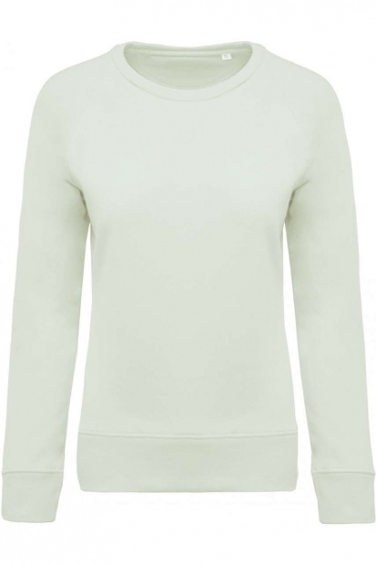 LADIES’ ORGANIC COTTON CREW NECK RAGLAN SLEEVE SWEATSHIRT