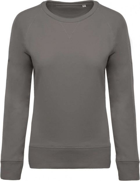 LADIES’ ORGANIC COTTON CREW NECK RAGLAN SLEEVE SWEATSHIRT