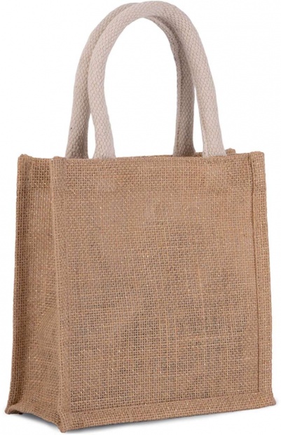 JUTE CANVAS TOTE - SMALL