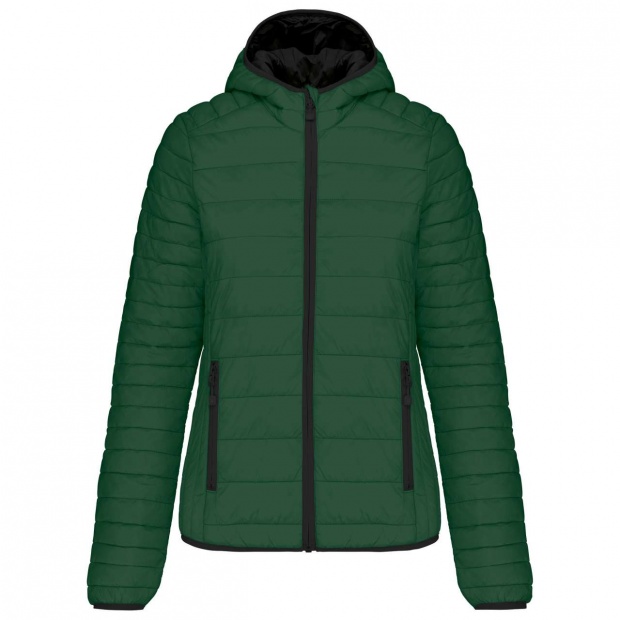 LADIES' LIGHTWEIGHT HOODED PADDED JACKET