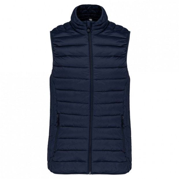 LADIES' LIGHTWEIGHT SLEEVELESS FAKE DOWN JACKET