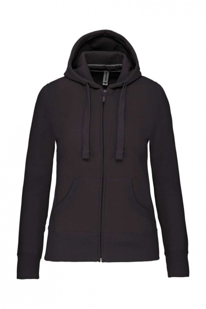 LADIES' FULL ZIP HOODED SWEATSHIRT