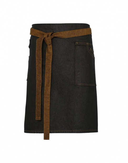 'DIVISION' WAXED LOOK DENIM WAIST APRON