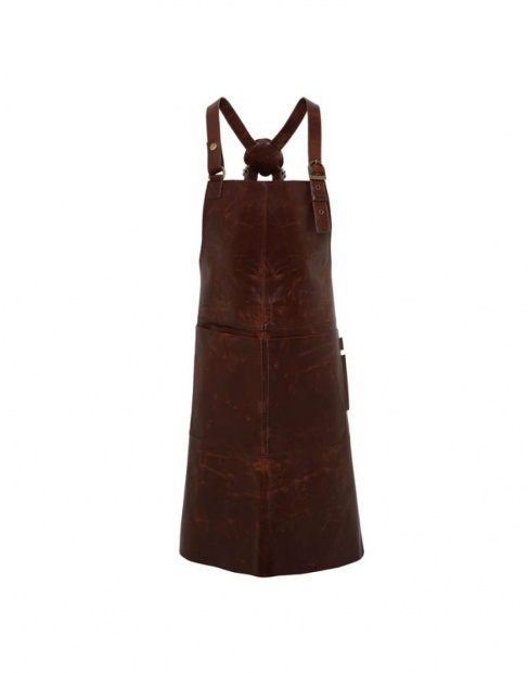 ‘ARTISAN’ REAL LEATHER CROSS BACK BIB APRON