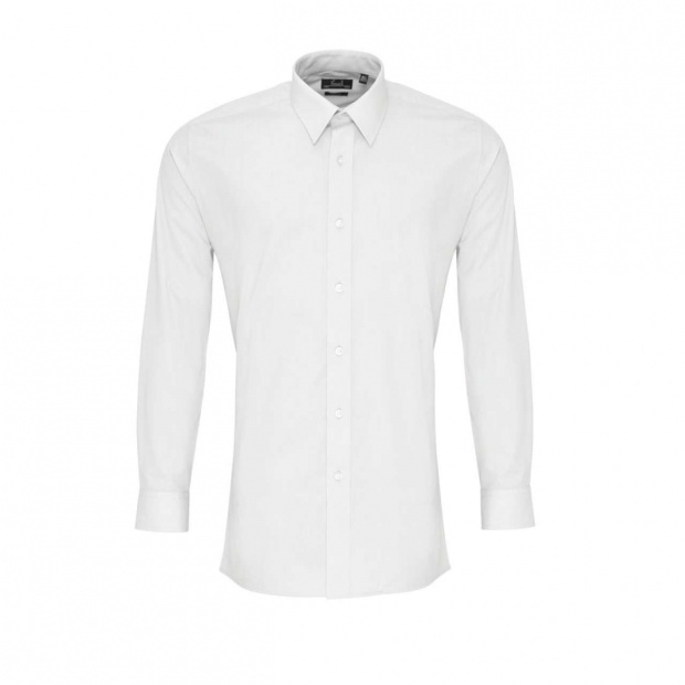 MEN’S LONG SLEEVE FITTED POPLIN SHIRT