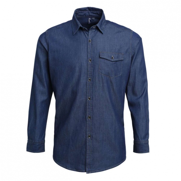 MEN’S JEANS STITCH DENIM SHIRT